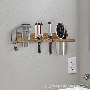 Wooden <b>Wall</b> <b>Mounted</b> Storage Rack For Bathroom And Living Room Single Layer Durable Rectangle <b>Shelf</b> - Product Image 3