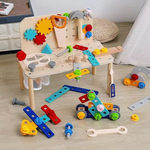 <span class=keywords><strong>Boîte</strong></span> <span class=keywords><strong>à</strong></span> <span class=keywords><strong>outils</strong></span> de démontage d'écrou de simulation en bois Creative Baby Hands-On Brain Fun Jouets éducatifs Think & Learn en jouant pour les enfants - Product Image 3