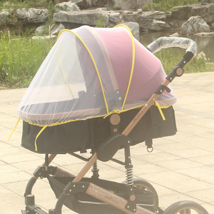 <span class=keywords><strong>Mosquitera</strong></span> portátil para cochecito de bebé, cubierta completa y media de nailon, Color blanco, azul y rosa - Product Image 2