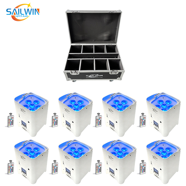 CE Smartbat 6x18W Wireless Battery Powered DJ LED Par Light APP IR WIFI DMX Control Wedding Party Event Stage Led Par Can