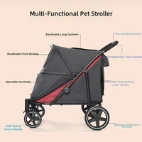 Bestseller - Poussette multifonctionnelle pour animaux de compagnie en acier au carbone, capacité de 40 kg, transporteur spacieux pour chiens et chats âgés