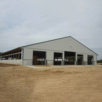 Estructuras de Acero Prefabricadas Modulares Ligeras, Establos Prefabricados para Caballos, Ovejas, Cabras y Vacas, Edificio de Estructura de Acero de Alta Resistencia