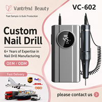 Vantrend Beauty Nail Drill 45000RPM, perceuse à ongles professionnelle haute vitesse, rechargeable par USB, forme stylo, machine électrique de polissage pour manucure