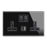 LangYeao Evrensel Çift Prizler, Tip-C 18W USB, 146x86mm Anahtarlı Kontrol Güvenlik Kapağı, İngiltere/ABD/AB için