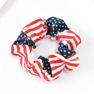 Coleteros Grandes con Diseño Patriótico de la Bandera de EE. UU., Bandas Elásticas para el Cabello de Tela Suave, Accesorios para Peinados de Fiesta del 4 de Julio - Product Image 6
