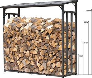 Refugio de leña, antracita, 185cm - Product Image 3