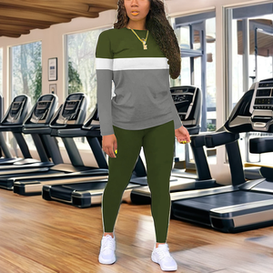 Trending Customized Lightweight Autumn Casual Activewear Modern Tracksuit Sets Elastic Waist <b>2</b> 1 Design for College Students - Product Image 2