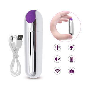 Mini vibrador tipo bala para mujer hecho de silicona segura para el cuerpo, totalmente impermeable, recargable por USB con 10 configuraciones de vibración - Product Image 4