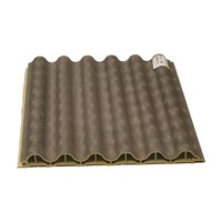 Panneau mural incurvé en fibre de bois de bambou composite M240 classique, imperméable, pour la décoration de restaurants, magasins de détail et salons
