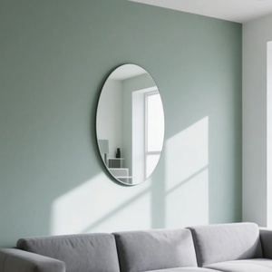 Customized Silver 2-8mm Clear Glass <b>Panel</b> Modern Retail Shop Wall Decor Oval Frameless Wall <b>Mirror</b> for Bedroom - Product Image 3