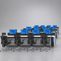 Poste de contrôle central, poste de travail d'opérateur, console de salle de contrôle, postes de travail pour centre d'urgence 911, mobilier