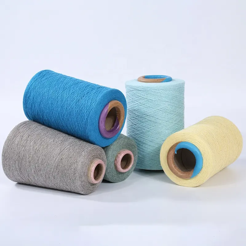 GRS NE20/1 Black recycled/Regenerated cotton sock knitting yarn for socks
