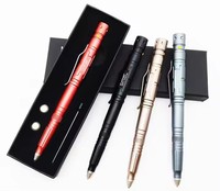 Fournisseur d'usine, couteau multifonction en aluminium d'avion, stylo tactique à bille avec lampe torche LED