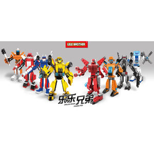 Lele Brother 3 en 1 enfants <span class=keywords><strong>camion</strong></span> créatif Robot dinosaure déformé modèle jouet éducatif bloc - Product Image 3