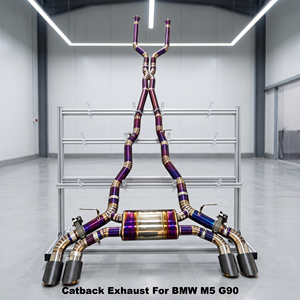 ระบบท่อไอเสียไทเทเนียม Vortex Performance สำหรับ BMW M5 G90 2025 สีม่วง พร้อมวาล์วอิเล็กทรอนิกส์ ชุดแคทแบ็ก ปรับแต่งเสียงท่อไอเสีย - Product Image 1