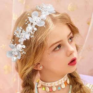 เครื่องประดับผมเจ้าสาวดอกไม้มุกหรูหราสวยงาม ดีไซน์ใหม่ ที่คาดผม-ขายส่ง - Product Image 3