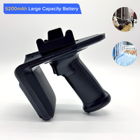 Lector RFID UHF de Largo Alcance de 20 m Compatible con Android IOS, Escáner de Códigos de Barras 1D/2D para Logística de Almacén y Gestión de Ganado