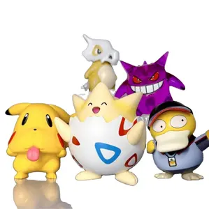Brinquedo de boneco de ação Pokemom GK Tide Play série Pikachu Kala Gunda Pato Pokbee Q edição
