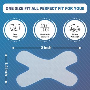 Masker Anti-Dengkur Jepang Bentuk-X, Plester Die Cut BOPP, Plester Mulut Panas, Perekat Akrilik, Pernapasan Hidung Lebih Baik, Poliester - Product Image 6