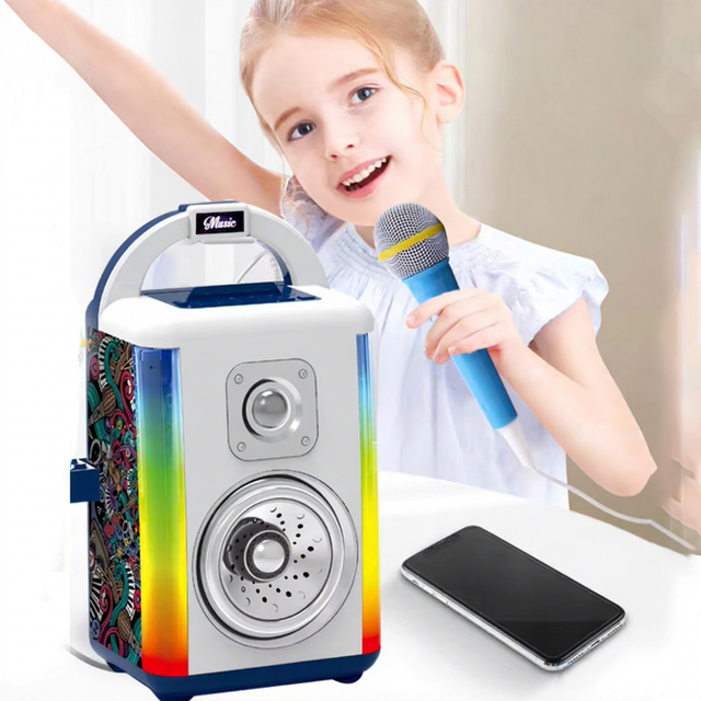Portable for Speaker for Kids Wireless Mini Plastic Speaker with Fun Design Rechargeable Music Gift for Children Ages 2-9