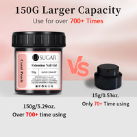 UR SUGAR Gel dur pour extension d'ongles, 150g, multicolore, format économique, en vrac, auto-nivelant, fabricant OEM, pour salon