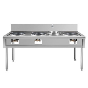 Nuevo Diseño de Cocina Comercial con Ahorro de Energía, Horno Wok a Gas de Acero Inoxidable con 3 Quemadores <span class=keywords><strong>para</strong></span> Restaurantes - Product Image 1
