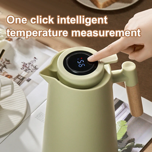 กระติกน้ำร้อนแบบนอร์ดิก สำหรับน้ำร้อน กระติกน้ำร้อนอัจฉริยะ กาต้มน้ำ ขวดน้ำสุญญากาศ พร้อมหูจับไม้ - Product Image 6