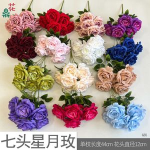 Bouquet de roses artificielles Hua Ding, tissu tissé à la main, décoration de mariage - Product Image 2