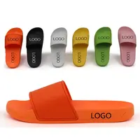 Claquettes à Logo personnalisé unisexe, tongs personnalisées, sandales de grande taille, pantoufles de styliste vierges pour hommes