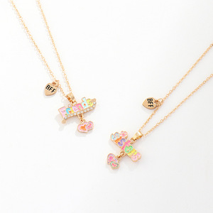 Wholesales Kids Jewelry Sister Friends Pendant Necklace for Bestie Best Friend Birthday <strong>Gift</strong> for Couple - Product Image 3