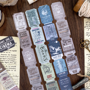 1 ม้วน<span class=keywords><strong>เทป</strong></span>โน้ตวงกลม ซีรีส์โน้ตวินเทจ สมุดโน้ต วัสดุสำหรับงานคอลลาจสุดสร้างสรรค์ สติกเกอร์วงกลม - Product Image 3