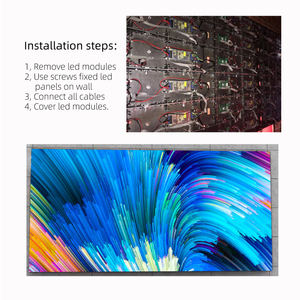 Pantalla Led de mantenimiento frontal, instalación directa, vídeo, pared, interior, 1000x250mm - Product Image 4