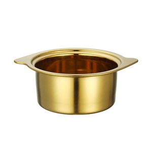 Golden Mini Shabu Shabu <b>Pot</b> 2.1-3L Induction Compatible Uncoated <b>Soup</b> <b>Pot</b> For Single Person Use - Product Image 1