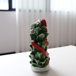 La nuova fabbrica della cina ha portato la luce Mini Santa giaceva sulla ghirlanda di Natale in ceramica di Natale ornamento appeso - Product Image 4