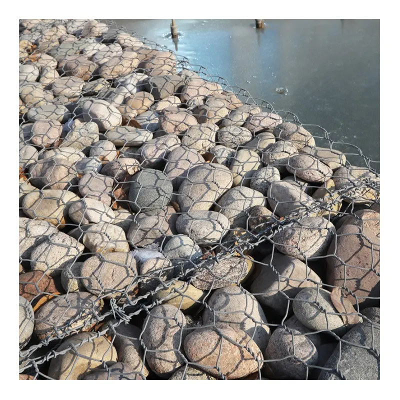 1.5x1x1mm PVC kaplı gabyon sepetleri galvanizli tel çinko kaplı tel Mesh Gabion kutusu Net