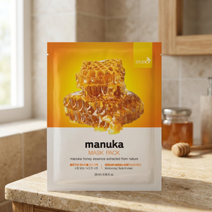 BERGAMO STUDIO 247 MANUKA MIEL SHEET MASK PACK-Masque facial en coton à base de plantes pour l'hydratation et le soin des rides - Product Image 3