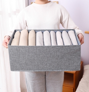 Custom Multi Functions Household <b>Clothes</b> Organizer Closet Gray Big Volume Foldable Fabric Clothing Storage <b>Box</b> - Product Image 2