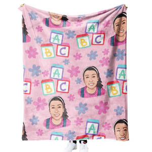 Manta Infantil Personalizada con Estampado de la Sra. Racheled, Manta de Franela Súper Suave para Sofá, Cama, Niños y Bebés - Product Image 1