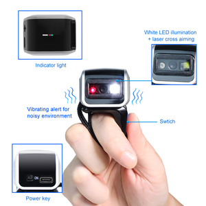 Xincode Máy Quét Mã Vạch Vòng GT-S112B không dây có thể đeo ngón tay máy quét mã <span class=keywords><strong>qr</strong></span> kho Máy đọc mã vạch di động máy quét 2D - Product Image 4