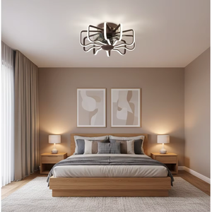 5-Blade Metal <b>Ceiling</b> <b>Fan</b> for <b>Bedroom</b>, <30dB Ultra Quiet DC Motor, 5-Speed with Dimmable LED, Energy-Saving & App/Remote Control - Product Image 6