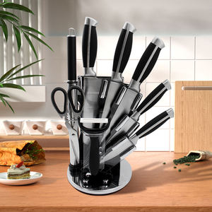 Juego de cuchillos de cocina profesional HSK Premium de 9 piezas de gama alta de China con soporte de acrílico y afilador de mano - Product Image 4