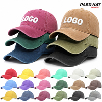 Gorra de Béisbol Vintage de Algodón Lavado con Efecto Desgastado, Logotipo Bordado en 3D Personalizado, MOQ Bajo, 6 Paneles, Gorra Suave Estilo Dad Hat, Unisex