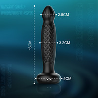 Ferngesteuerter Wriggling-Vibrator Analplug Prostata-Massagegerät Erwachsenen-Sexspielzeug für Männer und Frauen 10 Wriggling-Modi 10 Vibrationsmodi Butt Plug