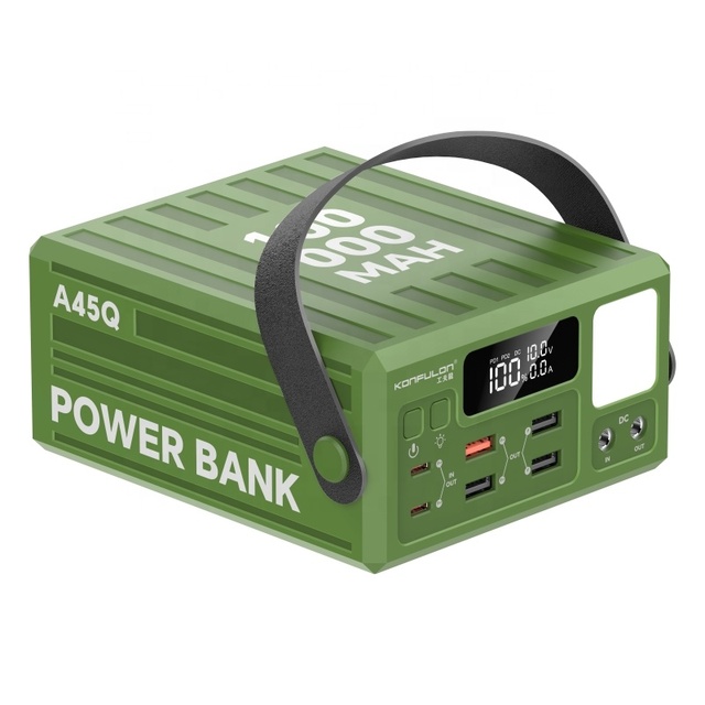 Konfulon 100,000mAh High Capacity Power Banks 6 Port Output 22.5W Portable Power Station with 3A Current Digital Display
