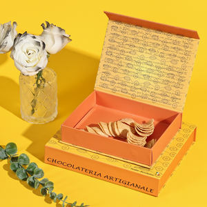 Caja de papel de regalo magnética personalizada, cartón duro, embalaje plegado de lujo, caja rígida plegable con logotipo negro - Product Image 6