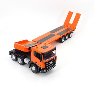 惠纳1/50比例压铸平台卡车汽车1730合金建筑压铸平板拖车模型男孩礼品 - Product Image 2