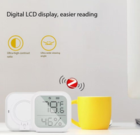 Sensor de Temperatura y Humedad con Pantalla Digital, Control Remoto por Aplicación, Sensor Inteligente de Temperatura y Humedad (Cuadrado)