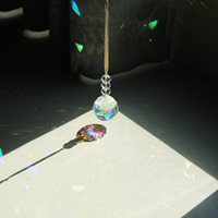 10 pièces coloré cristal attrape-soleil prismes suspendus ornement arc-en-ciel fabricant lustre lampe gouttes pendentif maison jardin décoration
