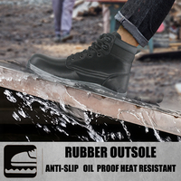 Chaussures de sécurité d'usine durables, imperméables, respirantes, à lacets, antidérapantes et anti-écrasement, hauteur cheville, style désert, tactiques, pour l'hiver