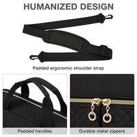 Bolsa para Portátil Personalizada Grande de 15.6 17.3 Pulgadas para Mujer, Maletín de Poliéster, Funda para Computadora para Oficina, Viajes, Negocios, Negra